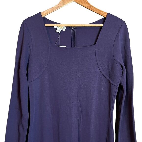 NEW! Talbots purple knit long sleeve dress - Picture 2 of 11